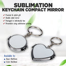 Sublimation Compact Mirror Keychain