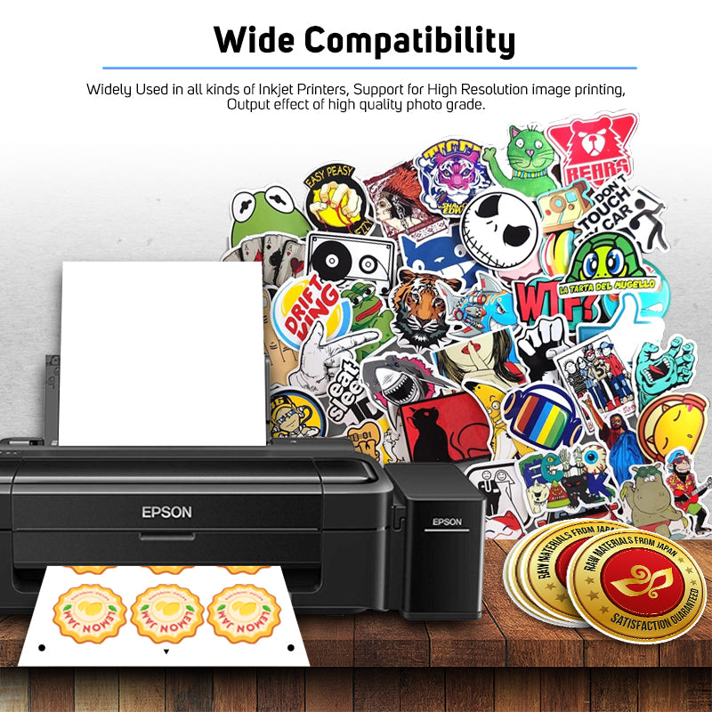 Direct Inkjet Sticker Vinyl Inkjet Sticker for DYE INK