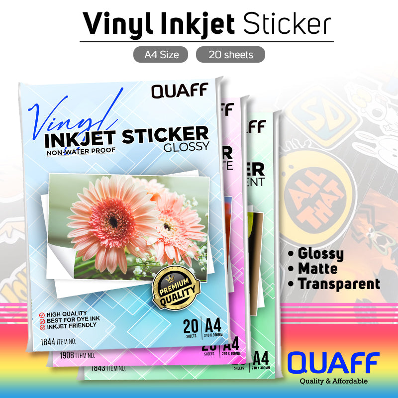 Low Ink Sticker Vinyl Inkjet Sticker (Not Waterproof)