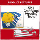 5in1 Craft Vinyl Weeding Tools Craft Set Basic Vinyl Tool Kit