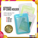 5 Pcs Vertical Colored Transparent Id Holder Case Protector C - 113