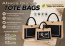 Abaca Burlap Tote Bags