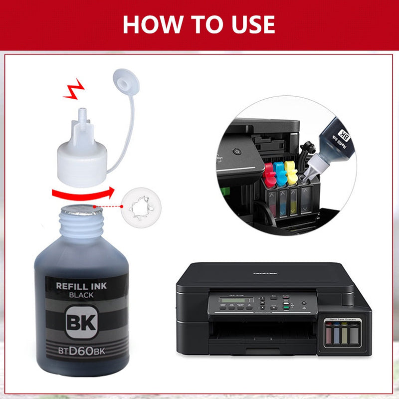 Refill Ink For Brother Printer T300 T310 T500w T510w T700 T710w T800w T80w T910w T4000dw T4500w