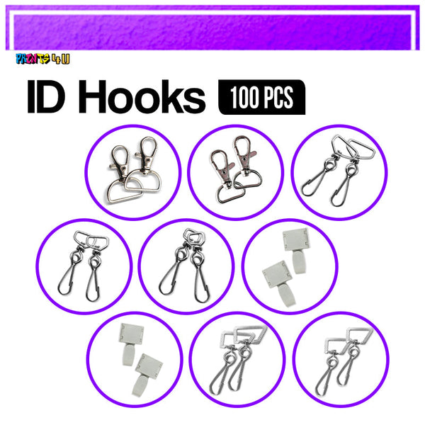 100pcs Id Hook For Lace Lanyard Making G-Hook Ordinary Plastic Trapezoid