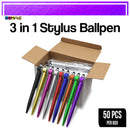50pcs 3in1 Multi-Function Stylus Ball Pen Cellphone Stand Touch Screen Nb Ballpen