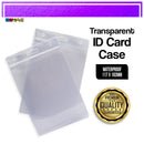 5 Pcs A6 Id Card Holder Case With Zip Lock Waterproof Vertical