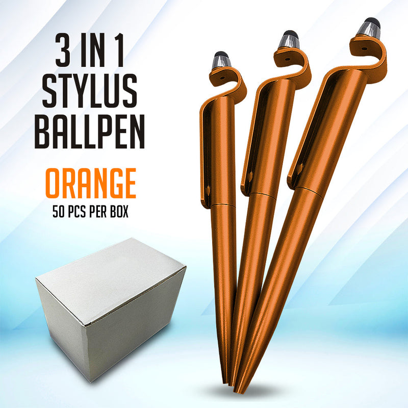 50pcs 3in1 Multi-Function Stylus Ball Pen Cellphone Stand Touch Screen Nb Ballpen