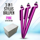 50pcs 3in1 Multi-Function Stylus Ball Pen Cellphone Stand Touch Screen Nb Ballpen