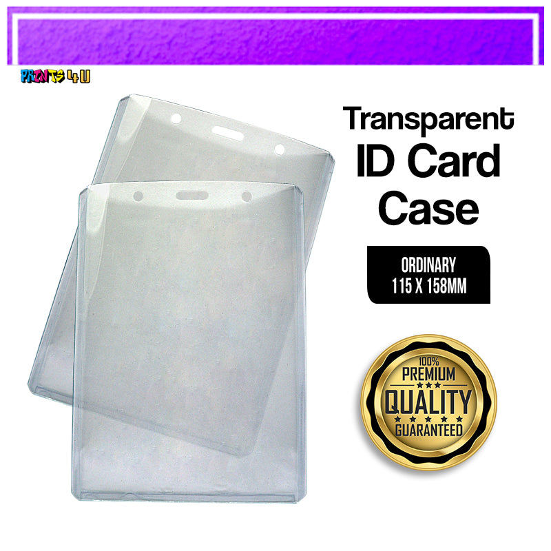 5 Pcs A6 Id Card Holder Case With Zip Lock Waterproof Vertical