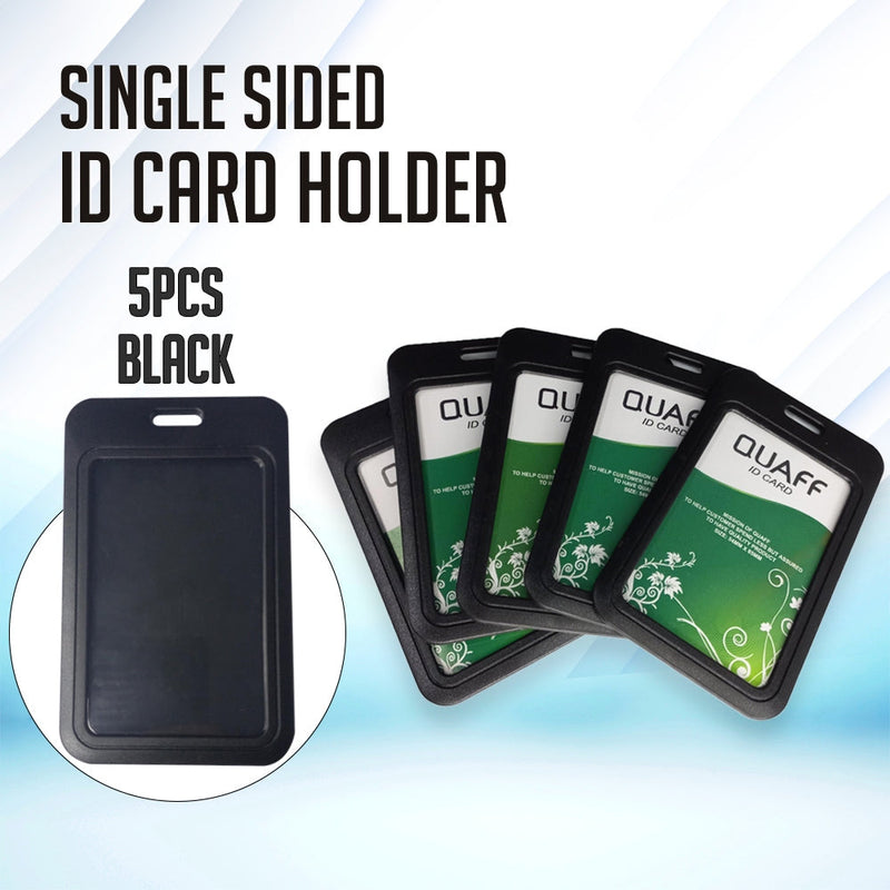 5pcs Vertical QUAFF ID Holder Single sided PP Card Holder C-593V