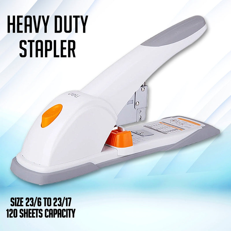 Deli Heavy Duty Stapler 120sheets Punching Bind with 16mm Staple Wire