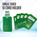 5pcs Vertical QUAFF ID Holder Single sided PP Card Holder C-593V