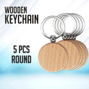 Laser Engraving Wooden Keychain for Souvenirs and Giveaways Plain Key Chain