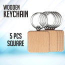 Laser Engraving Wooden Keychain for Souvenirs and Giveaways Plain Key Chain