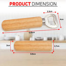 Solid Wood Handle Stainless Steel Bottle Opener
