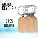 Laser Engraving Wooden Keychain for Souvenirs and Giveaways Plain Key Chain