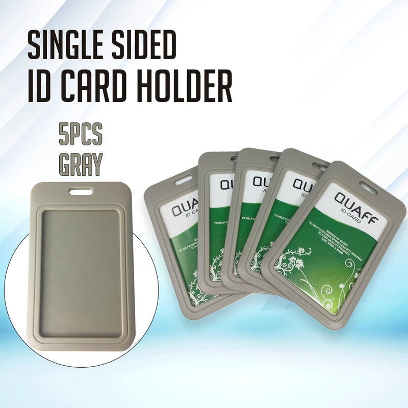 5pcs Vertical QUAFF ID Holder Single sided PP Card Holder C-593V
