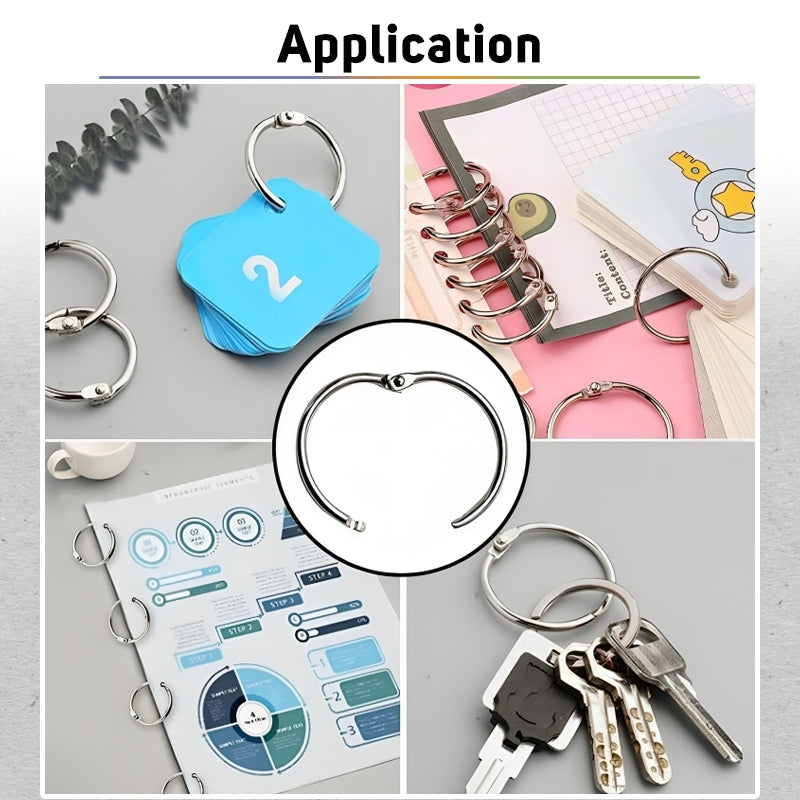 Metal Loose Leaf Book Binder Hoop Ring Handwork Multifunctional Keychain Circle Photo Album