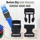 100pcs Black Button Dig Side Release Buckle For Id Lace Making