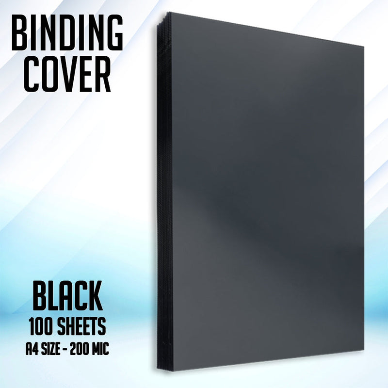 100pcs PVC Binding Cover 200microns A4 Size Transparent Colored Unpunched Binding Cover