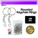 50pcs 25mm Split Key Ring with free Jump Ring for DIY Keychain Silver Keyrings