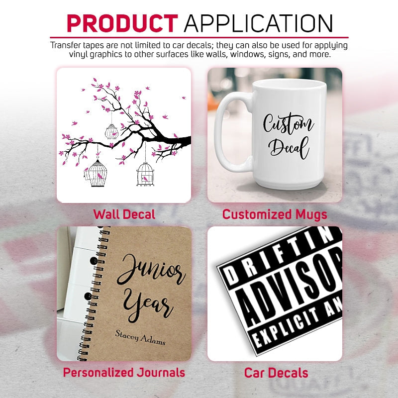 Quaff Transfer Tape for Decals and Cut-out Vinyl Stickers 50 meters