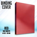 100pcs PVC Binding Cover 200microns A4 Size Transparent Colored Unpunched Binding Cover