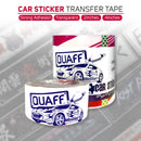Quaff Transfer Tape for Decals and Cut-out Vinyl Stickers 50 meters 2 inches - 4 inches