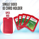 5pcs Vertical QUAFF ID Holder Single sided PP Card Holder C-593V