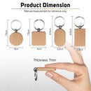 Laser Engraving Wooden Keychain for Souvenirs and Giveaways Plain Key Chain