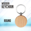 Laser Engraving Wooden Keychain for Souvenirs and Giveaways Plain Key Chain