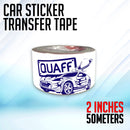 Quaff Transfer Tape for Decals and Cut-out Vinyl Stickers 50 meters 2 inches - 4 inches