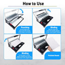 A4 Size Comb Binding Machine Double Arm Adjustable Margin Binder 21 Holes