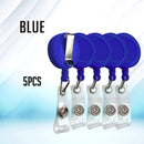 5pcs Retractable ID Metal Clip 360degree Rotation Lanyard Key Holder Belt Clip