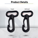 Black Plastic ID Hook for Lanyards and Lace Accessories 100pcs/pack