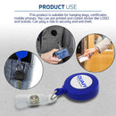 5pcs Retractable ID Metal Clip 360degree Rotation Lanyard Key Holder Belt Clip
