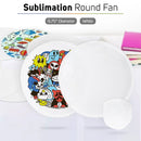 Sublimation Foldable Round Fan Full Color White 100 Pcs