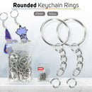 50pcs 25mm Split Key Ring with free Jump Ring for DIY Keychain Silver Keyrings