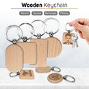 Laser Engraving Wooden Keychain for Souvenirs and Giveaways Plain Key Chain