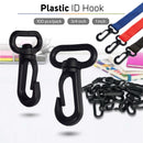 Black Plastic ID Hook for Lanyards and Lace Accessories 100pcs/pack