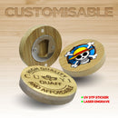 Round Bamboo Bottle opener with Magnet for DIY Souvenirs and Giveaways