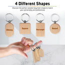 Laser Engraving Wooden Keychain for Souvenirs and Giveaways Plain Key Chain