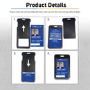 5pcs Vertical QUAFF ID Holder Single sided PP Card Holder C-593V