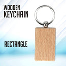 Laser Engraving Wooden Keychain for Souvenirs and Giveaways Plain Key Chain