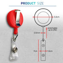 5pcs Retractable ID Metal Clip 360degree Rotation Lanyard Key Holder Belt Clip