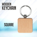 Laser Engraving Wooden Keychain for Souvenirs and Giveaways Plain Key Chain