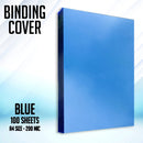 100pcs PVC Binding Cover 200microns A4 Size Transparent Colored Unpunched Binding Cover