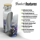 QUAFF 600ml Sublimation Coated Vacuum Flask with Bamboo Lid (White)
