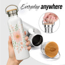 QUAFF 600ml Sublimation Coated Vacuum Flask with Bamboo Lid (White)