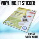 Quaff Vinyl Inkjet Sticker A3 Size Waterproof Sticker for Labelling and Customization
